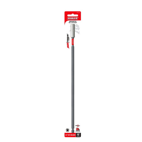 Diablo DBH1200 Magnetic Drive Bit Holder, 1/4 in Shank, Hex Shank, 12 in L