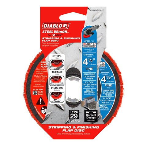 Diablo DCX045VFNX01F Angle Grinder, 4-1/2 in Dia, 7/8 in Arbor, Fine