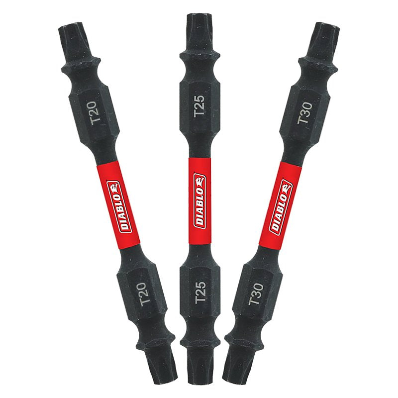 Diablo DDET2525B Double Ended Drive Bit, T25 Drive, Torx Drive, 2-1/2 ...