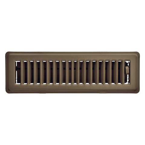 Imperial RG3653 Floor Register, 2-1/4 in L, 10 in W, Steel, Chocolate, Powder-Coated