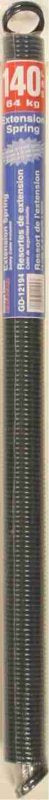 Prime-Line GD 12194 Extension Spring, 1-19/64 in OD, 25 in OAL, Carbon Steel, Galvanized, Loop End, 140 lb