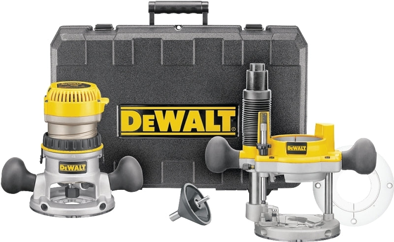 DEWALT DW618PK Fixed Base Router Combination Kit, 12 A, 8000 to 24,000 ...