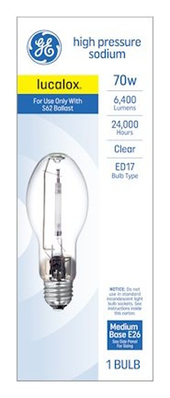 GE 30967 General-Purpose Light Bulb, 70 W, Ellipsoidal Lamp, E26 Medium Lamp Base, 6400 Lumens, 1900 K Color Temp, Pack of 4