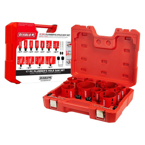 Diablo DHS17SPL Hole Saw Set, 17-Piece, HSS