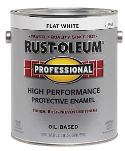Professional 215968 Enamel Paint, Oil, Flat, White, 1 gal, Can, 265 to 440 sq-ft/gal Coverage Area, Pack of 2