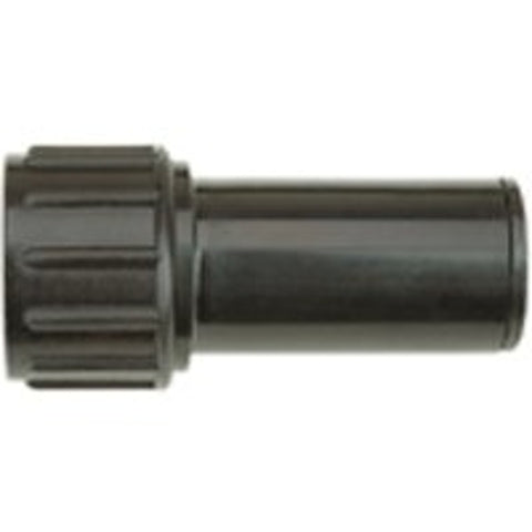 Raindrip R327CT Hose Adapter, 3/4 x 5/8 in Connection, Hose Swivel x Compression, Plastic, Black