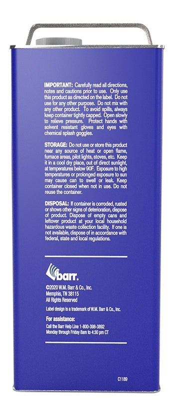 Klean Strip GKGL75008 Lacquer Thinner, Liquid, Water White, 1 gal, Can, Pack of 4