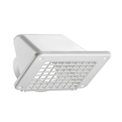 Lambro 164W Soffit Exhaust Dual Opening Vent, 8.91 in L, 7.63 in W, Plastic, White