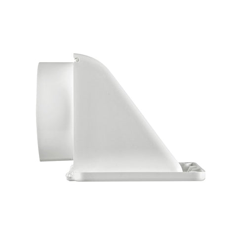 Lambro 164W Soffit Exhaust Dual Opening Vent, 8.91 in L, 7.63 in W, Plastic, White