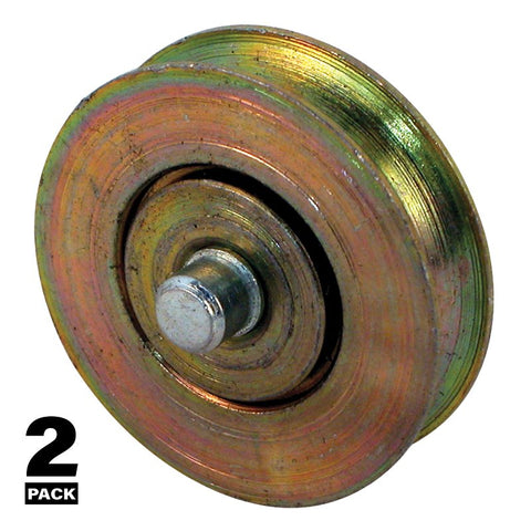 Prime-Line D 1766 Door Roller with Axle, 1-1/2 in Dia Roller, 5/16 in W Roller, Steel, 2-Roller