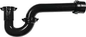 Plumb Pak PP940B P-Trap, 1-1/2 x 1-1/2, 1-1/2 x 1-1/4 in, Slip, Plastic, Black
