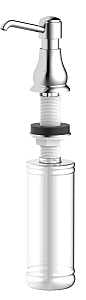 Boston Harbor TOBI22040001CP Soap Dispenser, 11 oz, PE, Chrome, Chrome, Press, Top mounted