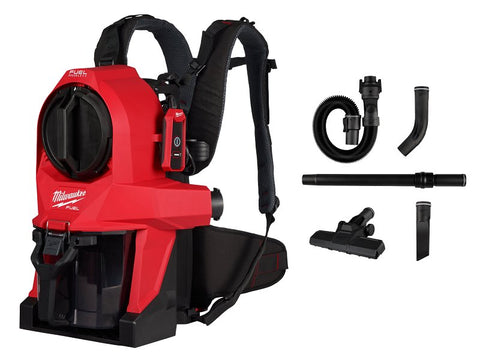 Milwaukee M18 FUEL Series 0895-20 3-in-1 Backpack Vacuum, 18 VDC, 12 Ah, Lithium-Ion, HEPA Filter