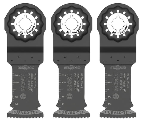 Bosch Starlock OSL114F-3 Oscillating Blade, 1-1/4 in, Bi-Metal