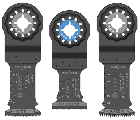 Bosch Starlock OSL003VP Oscillating Blade Set, 1-1/4 in, Carbide/HCS