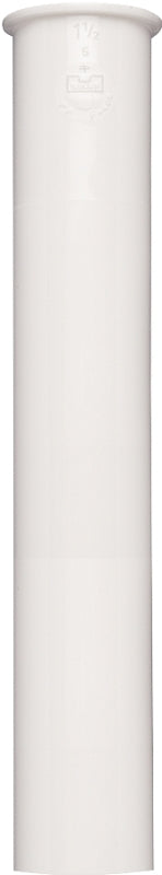Plumb Pak PP905W Sink Tailpiece, 1-1/2 in, 6 in L, PVC, White