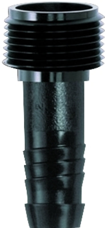 Rain Bird SWGA050S/SWGA050 Pipe Adapter, 1/2 x 1/2 in Connection, MNPT x Barbed, Acetyl, Black