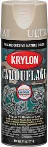 Krylon K04295777 Camouflage Spray Paint, Ultra Flat, Sand, 12 oz, Can