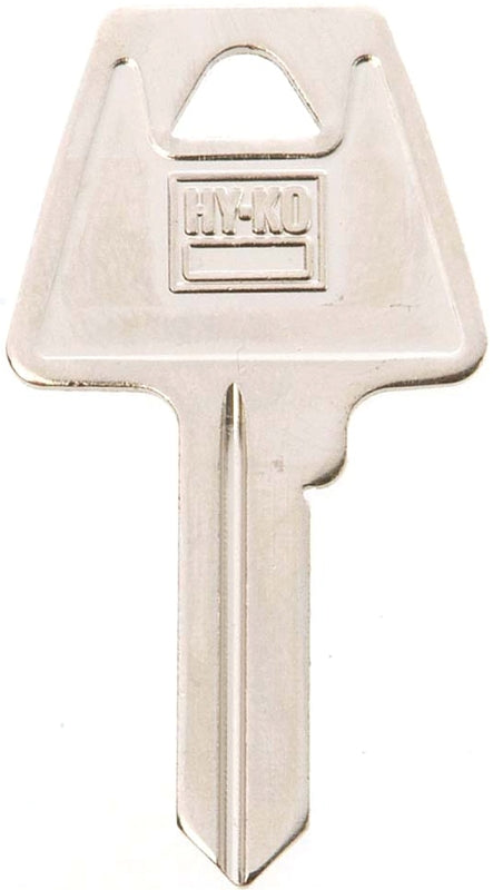 Hy-Ko 11010AM6 Key Blank, Brass, Nickel, For: American Cabinet, House Locks and Padlocks, AM6 Key Number, Pack of 10