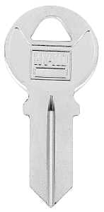 Hy-Ko 11010AM4 Key Blank, Brass, Nickel-Plated, For: American AM4 Locks, Pack of 10