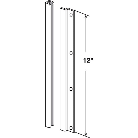 Defender Security U 9514 Entry Door Latch Shield, 12 in L, Steel, Brass