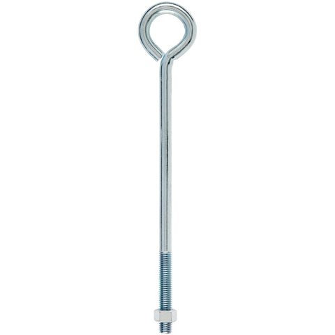 Hampton 1/2 in. X 12 in. L Zinc-Plated Steel Eyebolt Nut Included, Pack of 5