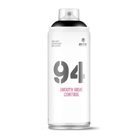 MTN 94 Matte Black Spray Paint 11 oz, Pack of 6