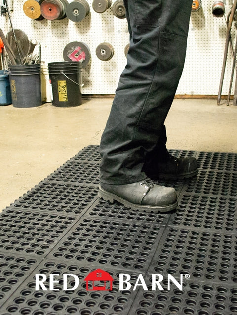 Red Barn 5608001 Interlocking Mat, Rubber, Black, Pack of 50