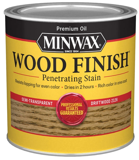 Minwax Wood Finish 221264444 Penetrating Stain, Gloss, Driftwood, Liquid, 0.5 pt Can