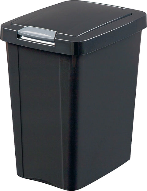 Sterilite TouchTop 10439004 Waste Basket, 7.5 gal Capacity, Black, 17-3/4 in H, Pack of 4