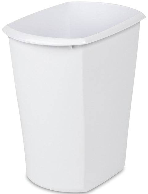 Sterilite 10518006 Waste Basket, 3 gal Capacity, White, 13 in H, Pack of 6