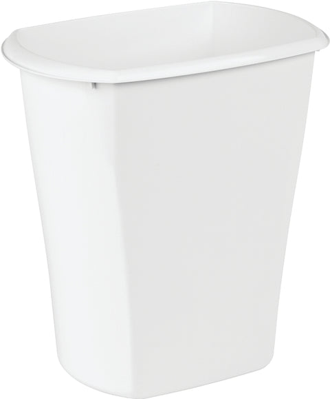 Sterilite 10528006 Waste Basket, 5.5 gal Capacity, White, 15-7/8 in H, Pack of 6