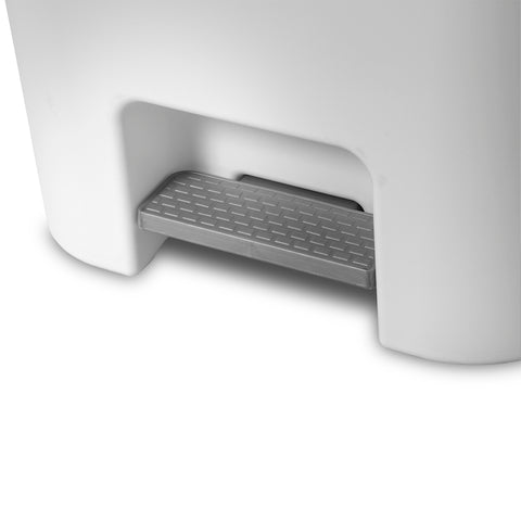Sterilite COLORmaxx 10698004 Trash Can with Lid, 11.9 gal Capacity, Plastic, White, Textured, Step-On Lid Closure, Pack of 4