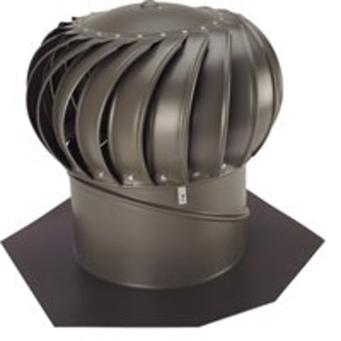 Lomanco Whirlybird BIB-12WB Turbine Ventilator, 12 in Dia Throat, Aluminum, Weathered Bronze