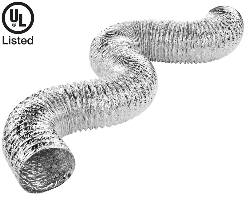 Imperial FX0568 Flexible Foil Duct, 8 ft L, Aluminum – Shell Lumber and ...