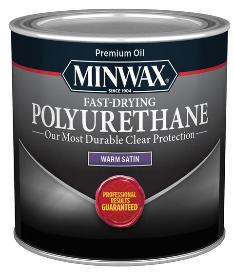 Minwax 230104444 Polyurethane, Oil Base, Clear, Liquid, 0.5 pt Can