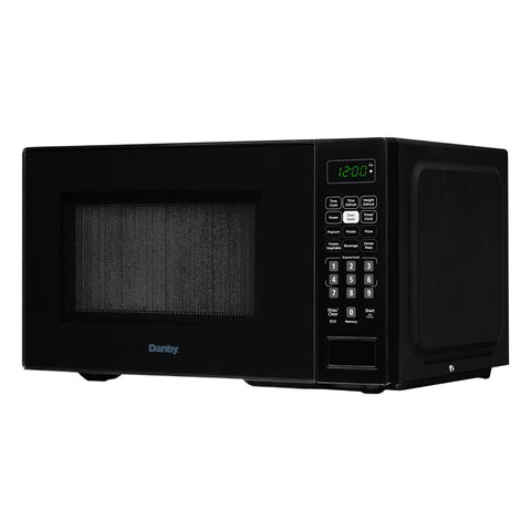Danby DBMW0721BBB Countertop Microwave, 0.7 cu-ft, 700 W, 2 Cooking Stages, Metal, Black
