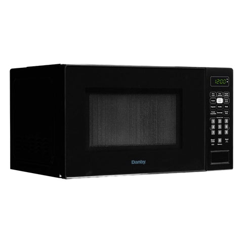 Danby DBMW0721BBB Countertop Microwave, 0.7 cu-ft, 700 W, 2 Cooking Stages, Metal, Black
