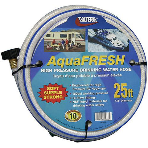 AquaFresh Drinking Water Hose, 5/8″ x 50' White