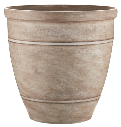 Southern Patio RUB-091530 Wright Planter, 18 in H, Rubber, White