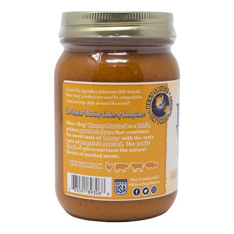 Blues Hog Honey Mustard BBQ Sauce 18 oz, Pack of 6
