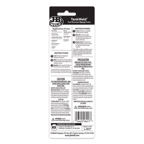 J-B Weld TankWeld High Strength Automotive Epoxy Putty 1 oz