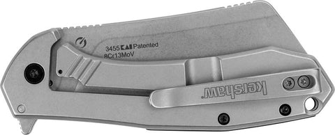 Kershaw Bracket Series 3455 Pocket Knife, 3.4 in L Blade, Stainless Steel Blade, Textured Handle, Black Handle