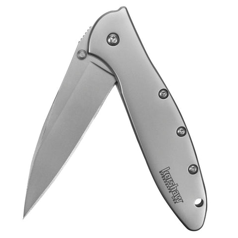 Kershaw 1660 Leek Knife, Drop Point Blade, Bead-Blasted Blade, 7 in OAL, 3 in L Blade, Stainless Steel Blade