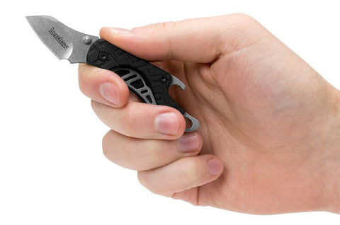 Kershaw Cinder Series 1025FB36 Pocket Knife, Drop Point, Plain Blade, Stonewashed Blade, 4 in OAL