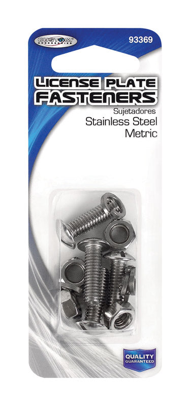 Custom Accessories License Fasteners Metric Stainless steel