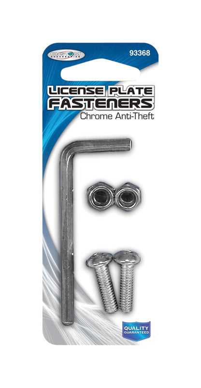 Custom Accessories License Fasteners-Theft Proof