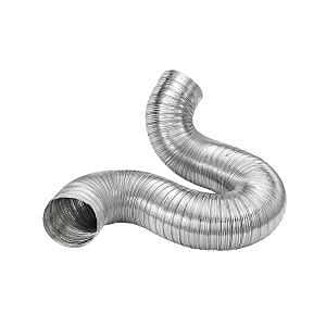 Lambro 308 Flexible Semi-Rigid Duct, 7 in, 8 ft L, Aluminum