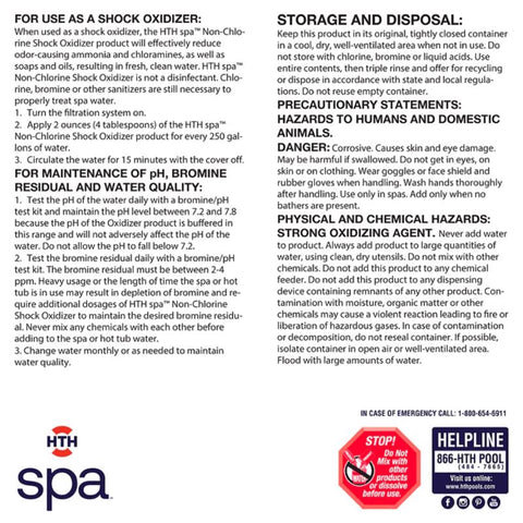 HTH Spa Non-Chlorine Shock 2.2 lb