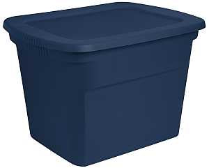 Sterilite 17311C08 Storage Tote, Polypropylene, Blue Morpho, 23-1/2 in L, 18-3/8 in W, 16-1/8 in H, Pack of 8